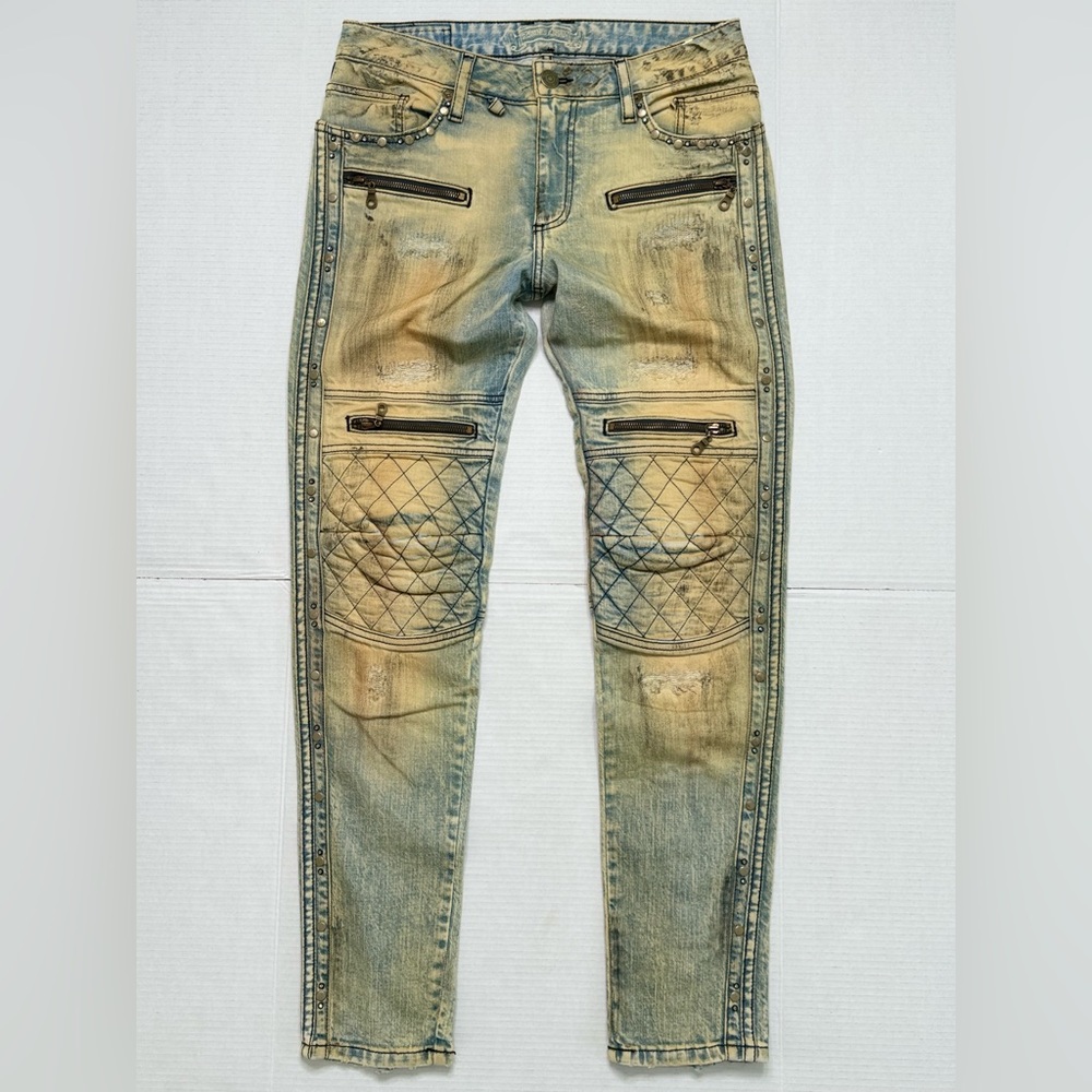 New Men's ROBIN'S JEAN sz 30 Racer Skinny Moto Jeans
